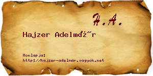 Hajzer Adelmár névjegykártya